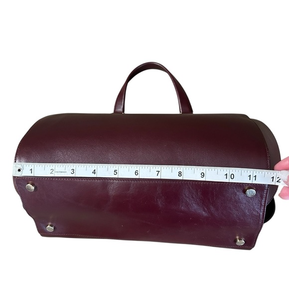 Hobbs Structured Burgundy Leather Tote — Classic British Style - Picture 10 of 11